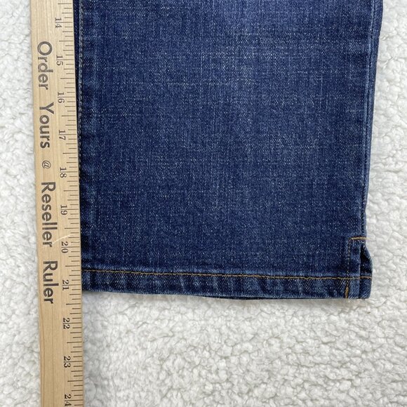LRL Lauren Jean Co Womens Size 12 Classic Mid Calf High Rise Blue Jeans 33x21 - Picture 7 of 12